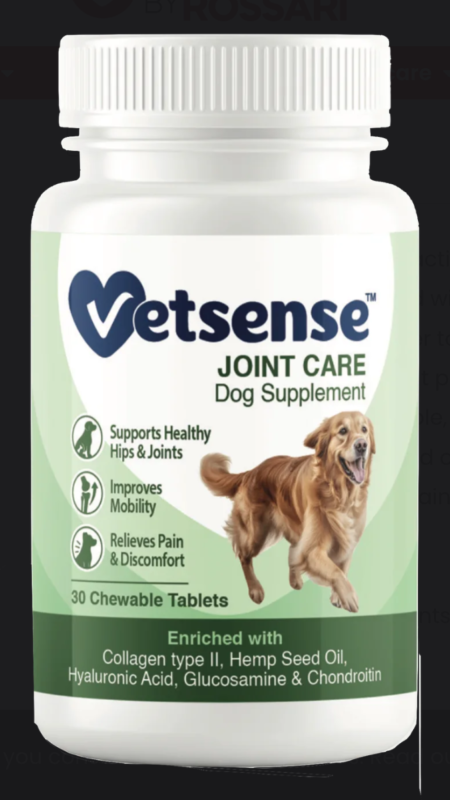 Vetsense Joint Care - Dog Supplement - 30 Chewable Tablets