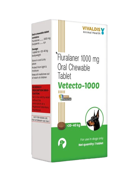 Vivaldis Vetecto 1000mg (20-40 kg) for Dogs